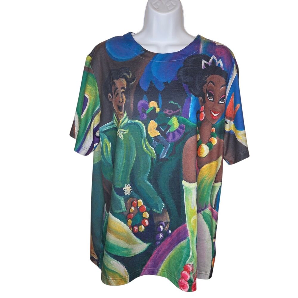 Disney Parks Nwot Tiana's Bayou Adventure All-Over Print T-Shirt Sharika Mahdi M
